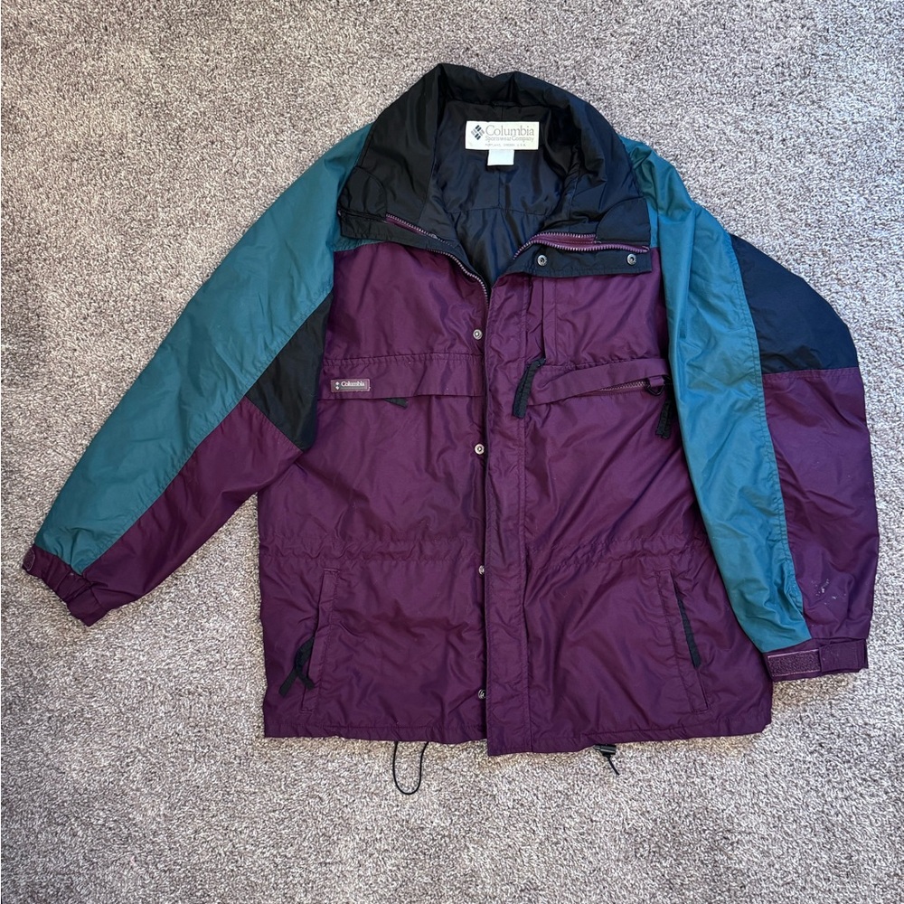 Columbia Men's Purple and Teal Performance Jacket